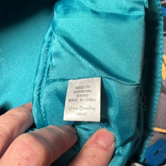 Vera Bradley Splash Floral Zippered Shoulder Bag Pocket  Purse - Picture 5 of 5